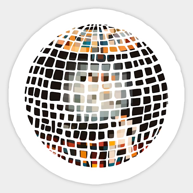 Saturday Night Disco Ball Sticker by Stupiditee